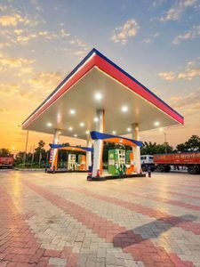 Petrol Pump AI Photo Editing Background 2026 – Night Petrol Pump AI Photo Edit